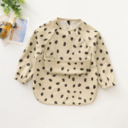 Baby Long Sleeve Bib With Waterproof Pocket