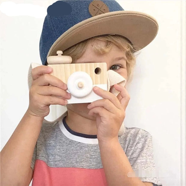 Cute Nordic Hanging Wooden Camera Toys For Kid