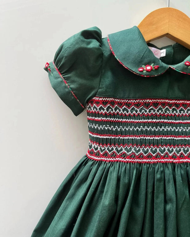 Green Smocked Dress