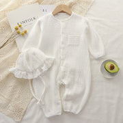 Baby Cotton Hat & Long Sleeve Jumpsuit