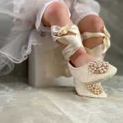 Ivory Lace Baptism Girl Shoes