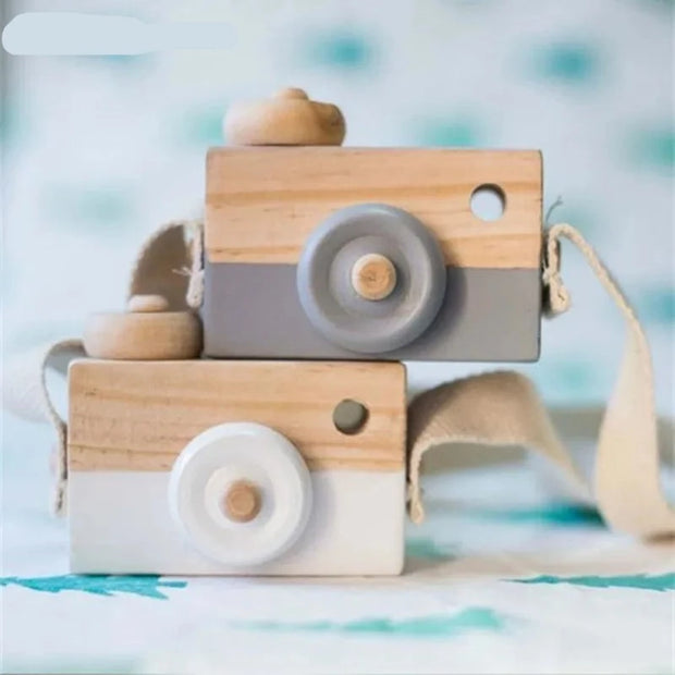 Cute Nordic Hanging Wooden Camera Toys For Kid