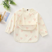 Baby Long Sleeve Bib With Waterproof Pocket