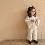 Elastic Shirts & Wide Pants Kids Dress