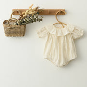 Baby Girl Ivory Lace Summer Organic Cotton Ruffle