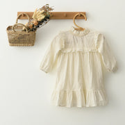 Baby Girl Ivory Lace Summer Organic Cotton Ruffle